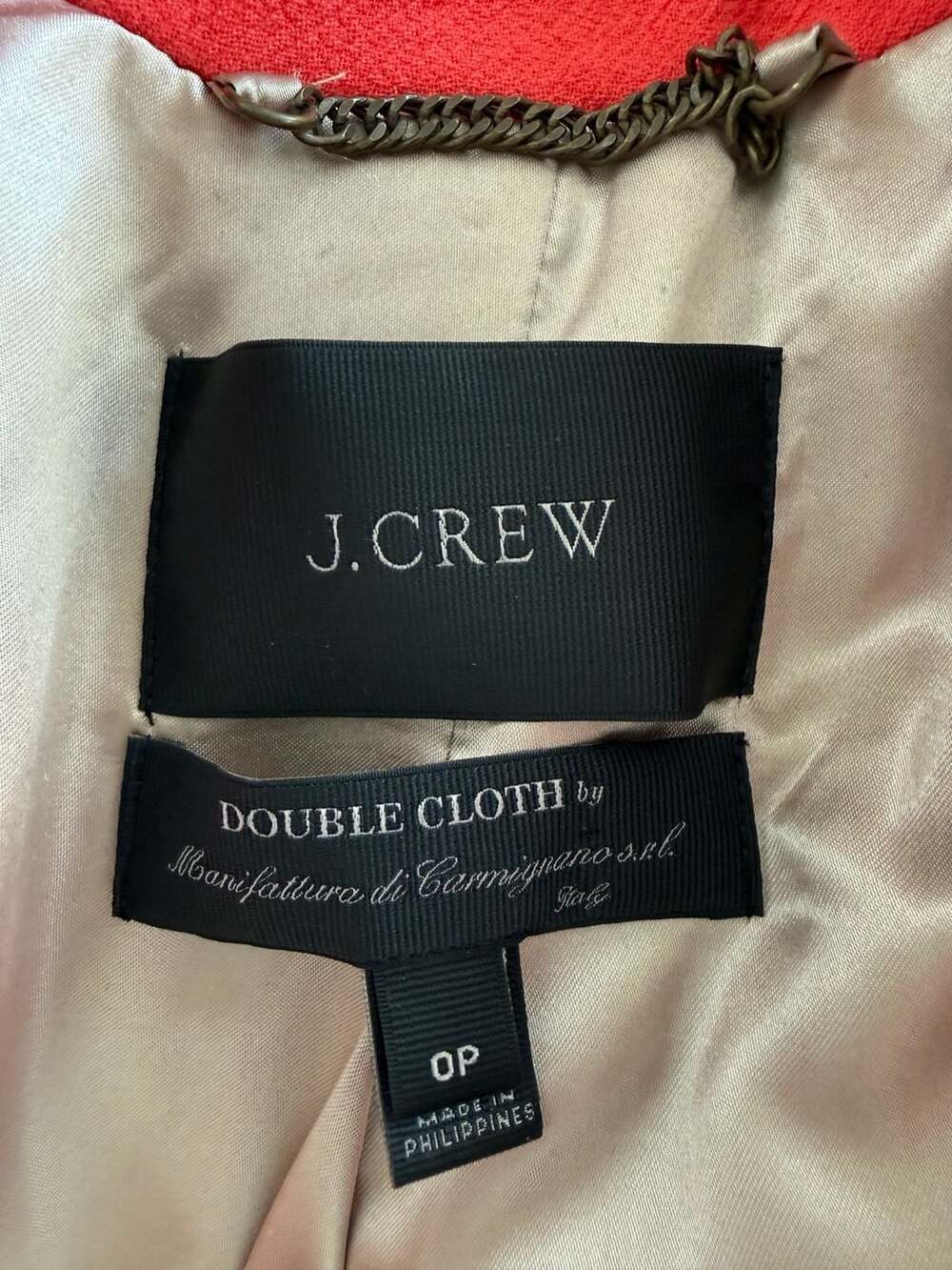 J.Crew Double-Cloth Lady Day Coat with Thinsulate Coral Size 0P - Picture 3 of 7